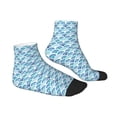 thumbnail image 6 of Salouo Blue Fish Scale Texture Pattern Unisex Middle Tube Socks,Middle-Finger Knee High Socks Over The Calf Tube Stocking Crew Stockings for Women and Men Tube Socks, 6 of 8