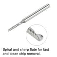 thumbnail image 3 of Uxcell Solid Carbide Flute CNC Spiral Router Bit for MDF Wood Drilling 2mm x 17mm, 3 of 5