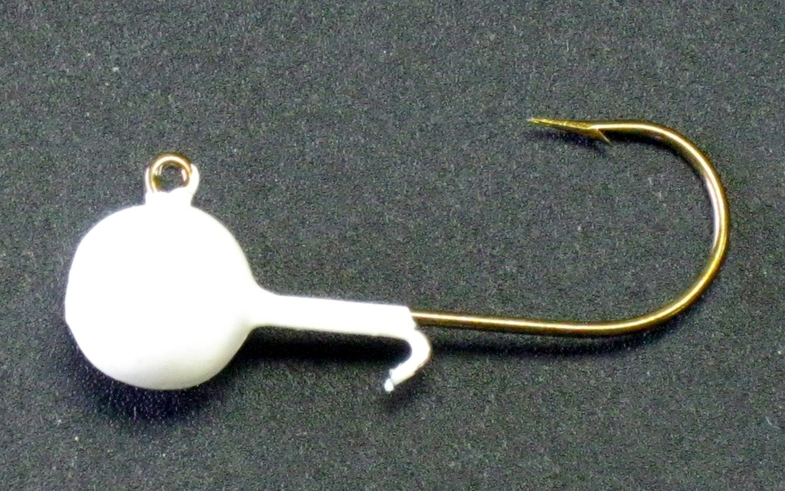 Kalins Freshwater Triple Threat Soft Plastic Fishing Jighead, 1/32 oz White, 10ct, Lake