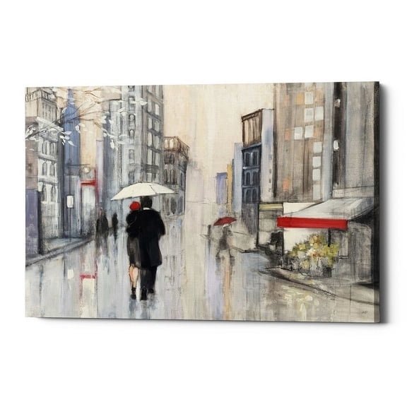 Epic Graffiti "Spring Rain New York" by Julia Purinton, Giclee Canvas Wall Art, 18"x26" 18" x 26"