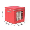 thumbnail image 3 of Christmas Ornament Storage Box,Foldable 27 Grids Holiday Decoration Organizer With Lid And Handles, Cardboard Divider Christmas Bulb Storage Bin, Space-Saving Xmas Ornament Container, 3 of 8