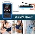 thumbnail image 2 of MUSICOZY 32GB MP3 Player with Bluetooth 5.0,Portable Clip Music Player with Radio, Pedometer, Voice Recorder,Earphones,Support Support up to 128GB, Mini Sport MP3 MP4 for Running Gym Students (Blue), 2 of 7