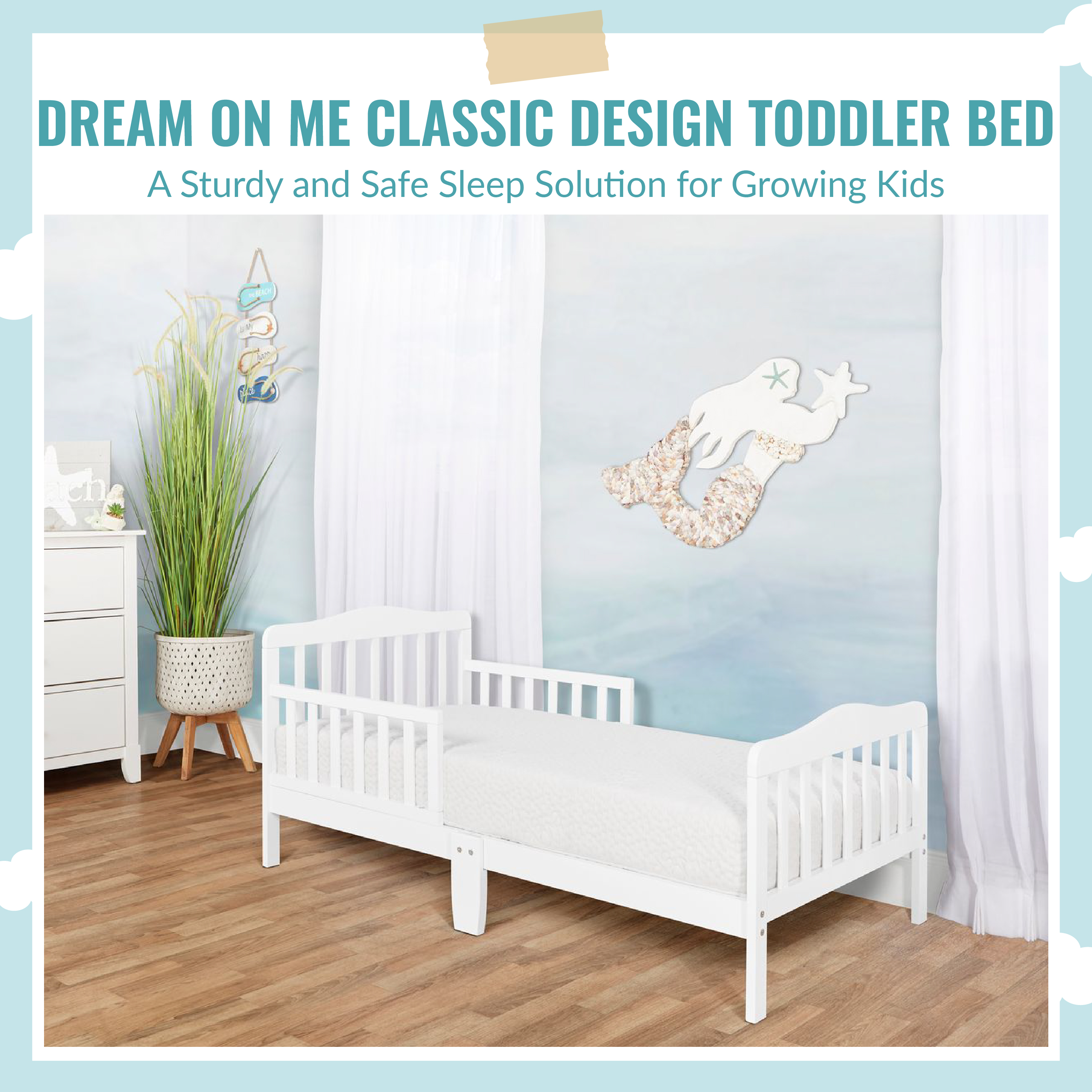 Dream on Me Classic Design Toddler Bed, White - image 2 of 21