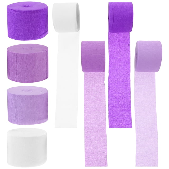 KAKOWELY 8 rollos de serpentinas de papel crepé para fiestas, bodas, cumpleaños y festivales.