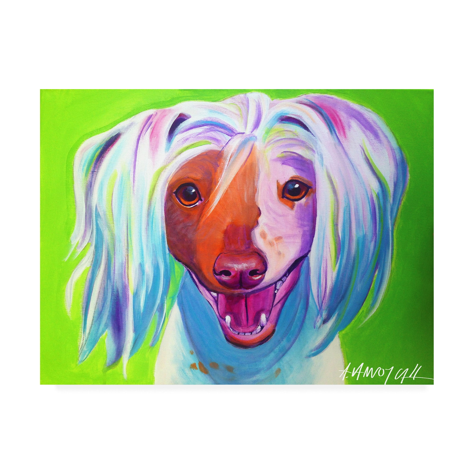 Woman Love Chinese Crested Dog And Book Poster Art Print Decor Home