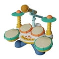 thumbnail image 1 of Juguetes para bebés de Juego de batería para niños pequeños 1-3 Juego de instrumentos musicales Regalo de cumpleaños Juguetes , estilo b, 1 of 8