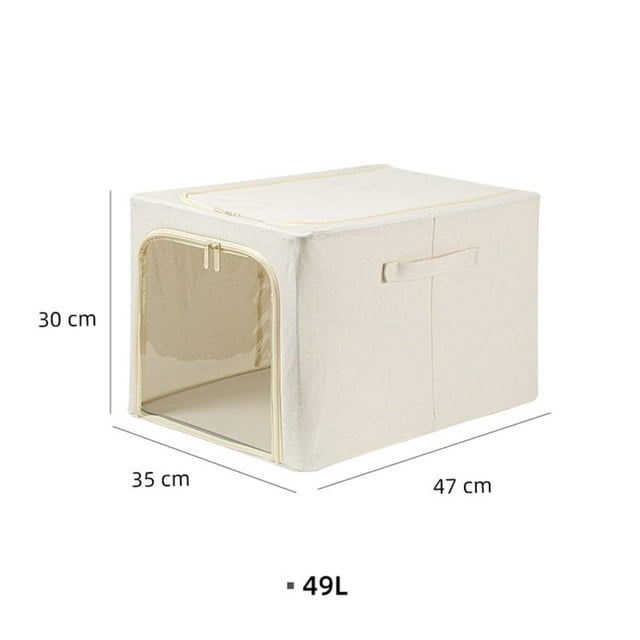 Home Foldable Bed Storage Box Practical Visible Organizer Bin for Clothing Blankets Comforters