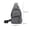 Gray, variant on Sling Bag, Waterproof Nylon Small Crossbody Bags for Women Men, High-End Crescent Shoulder Bag Chest Pack with Headphone Port Removable Buckle, Tote Side Bag for Travel Daily Commute