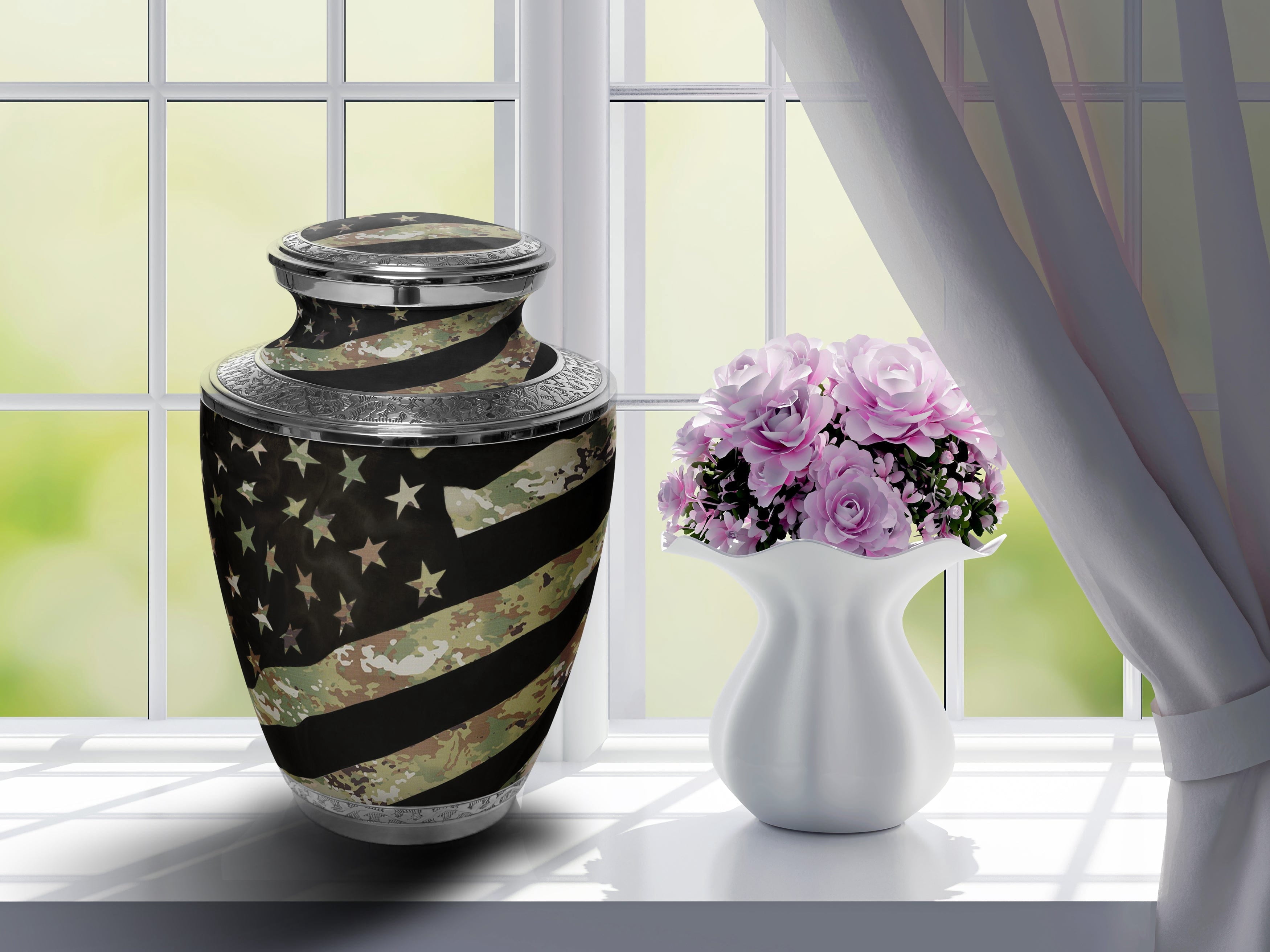 Army OCP Flag Military Cremation Urns for Human Ashes Adult Urns for Cremation Ashes Urns for Adult Cremation Ashes Urns for Ashes Cremation Urns for Human Ashes Adult 200 Cubic Inches Large