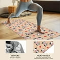 thumbnail image 4 of Beige Cow Heart Pattern Hot Yoga Mat Towel Non Slip for Hot Yoga - Quick-Drying Yoga Mat Cover with 4 Corner Pockets with Travel Bag - Hot Yoga Towel Non Slip 74"x26", 4 of 6