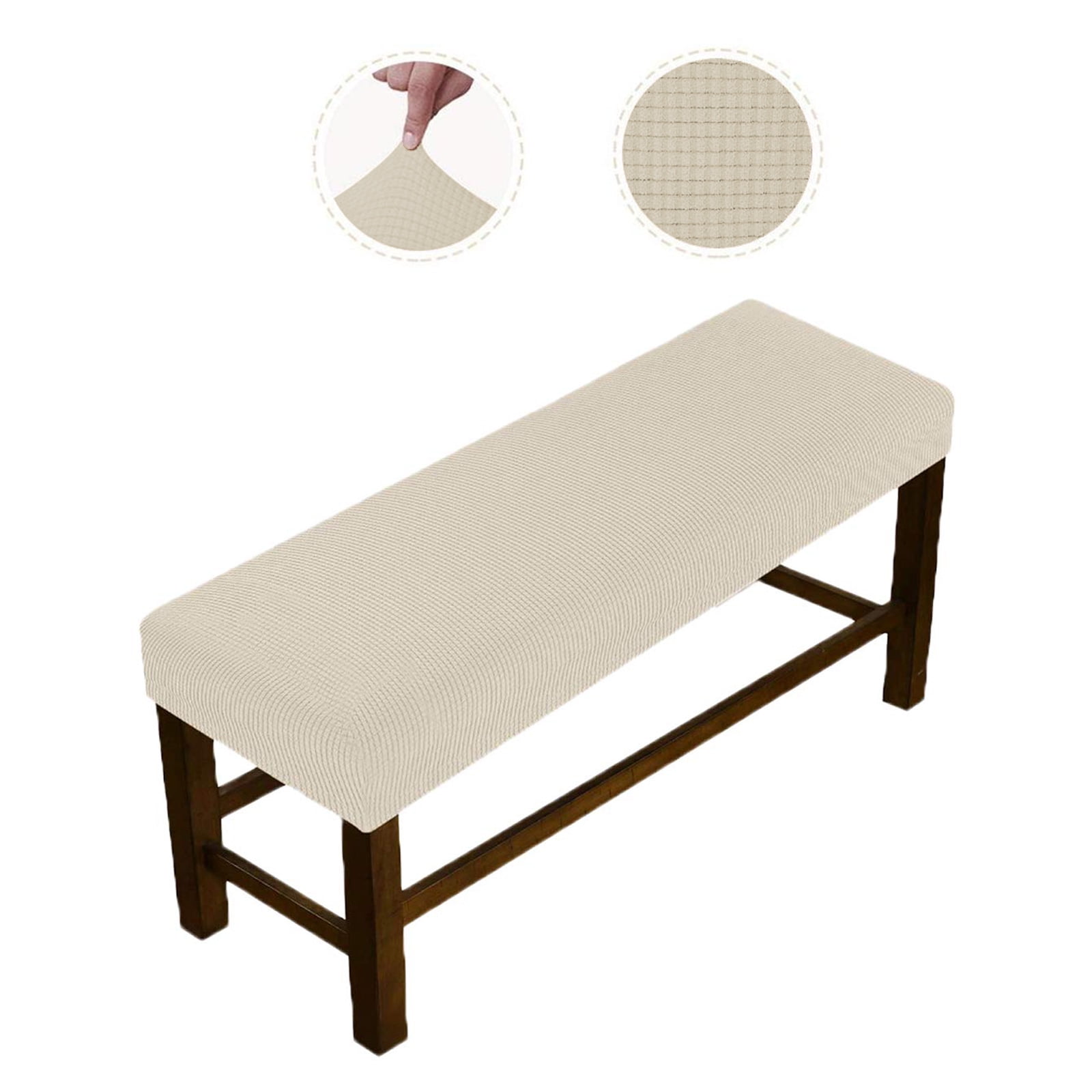 Dining Room Bench Covers, Stretch Spandex Jacquard Bench Slipcover
