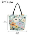 thumbnail image 5 of FORMRS Womens Canvas Tote Bag with Zipper Inner Pocket Shoulder Handbag, Floral Pattern, 5 of 7