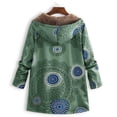 thumbnail image 4 of Uaswgudfs ​Women's Geometric Print Winter Coat - Mid Length Insulated Faux Fur Hood Multi-Pocket Design, 4 of 4