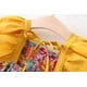 thumbnail image 4 of Vestido de verano con mangas voladoras y estampado floral, falda pequeña con mangas voladoras para niñas para enviar el mismo sombrero, 4 of 5