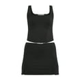 thumbnail image 5 of No Boundaries Active Square Neck Top and Skort Set, 2-Piece, Women's, 5 of 5
