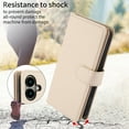 thumbnail image 6 of Wallet Case for iPhone 16, RFID Blocking Flip Cover with 7 Card Slots, Cash Compartment, Magnetic Closure, and Hands-Free Stand, Slim Protective Phone Case with Wrist Strap,Apricot, 6 of 6