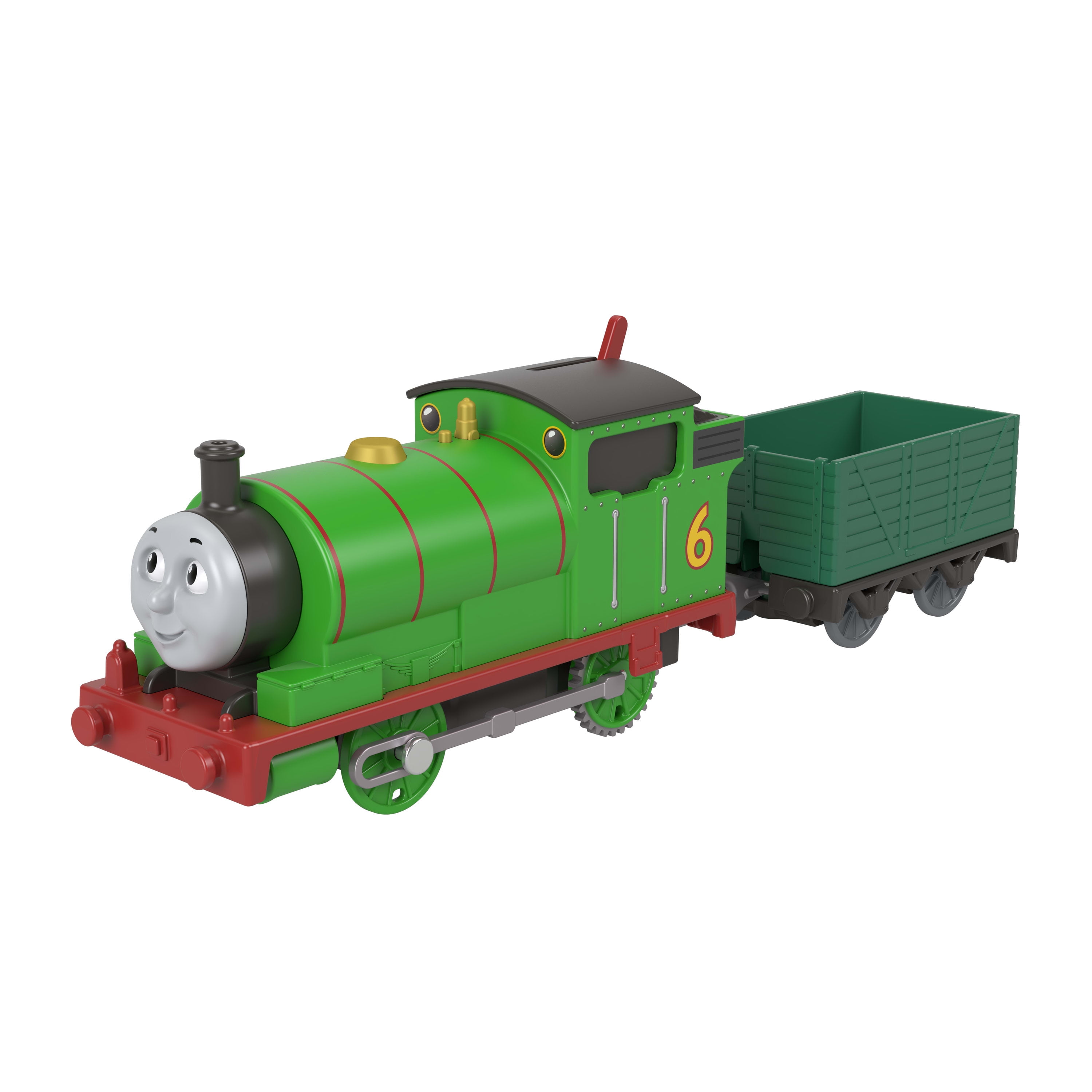 Thomas & Friends Motorized Classic Percy Engine, Battery-Powered Toy Train & Cargo