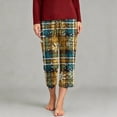 thumbnail image 2 of Cmtiyu Christmas Pajama Pants Women Christmas Printed Elastic Waist Drawstring Pajama Bottoms Casual Comfy Loose Lounge Sleep Capri Pants S-3XL, 2 of 5