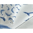 thumbnail image 4 of Ambesonne Dolphin Quilted Bedspread Set 3 Pcs, Wildlife Under the Sea, King Size, Blue White, 4 of 5