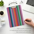 thumbnail image 5 of Coolnut Mexican Serape Blanket Stripes Clipboard, Acrylic Standard A4 Letter Size Clip Board with Low Profile Clip for Office, Classroom, Doctor, Nurse and Teacher Gifts, 5 of 7