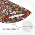 thumbnail image 3 of Naloa Mushrooms And Leaves Pillowcase, Throw Pillowcase, Wrinkle-Free, Stain-Resistant with Hidden Zipper for Bedroom Sofa-16"x24", 3 of 6