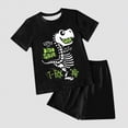 thumbnail image 2 of HCNTES Toddler Baby Boy Spring Clothes Dinosaur Print Short Sleeve T-Shirt Top + Elastic Waist Shorts Set Spring Outfit For 18-24 Months 2t 3t 4t 5t 6t Summer Pjs Children(Z01-Light Green,2-3 Years), 2 of 4