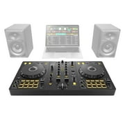 Pioneer DJ DDJ-FLX4 2-Channel Controller with Clutch CL-SG3BT Sonic Groove 3.5 Desktop Monitor Speakers Starter Package