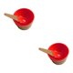 thumbnail image 1 of Bearachild Taza de helado para niños Postre para niños Mezcla de helado Tazón de PP con cuchara Vajilla Vajilla, rojo brillante gran rojo 2piezas Bearachild CBP146440, 1 of 6