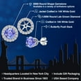 thumbnail image 2 of Gem Stone King 14K White Gold Blue Tanzanite and White Lab Grown Diamond Removable Earrings Jackets for Women | 2.28 Cttw | Gemstone December Birthstone | Round 6MM, 2 of 6