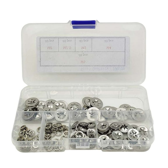 Practical Star Lock Washers Kit With Comprehensive Size Range Of 5 Types