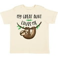 thumbnail image 3 of Inktastic My Great Aunt Loves Me Cute Sloth and Baby Boys or Girls Toddler T-Shirt, 3 of 5