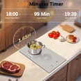 thumbnail image 3 of Cooksir 2 Burner Electric Cooktop - 3200W Built-in 12 Inch Electric Stove White, 220V Two Burner Ceramic Cook Top with Safety Lock, 99-Min Timer, Sensor Touch, 220-240V Hard Wired, Beige (No Plug), 3 of 8