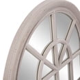 thumbnail image 6 of Tyler Dillion Taupe Wall Mirror with Arched Paneled Window Wood Frame 41"H x 29"W, 6 of 8