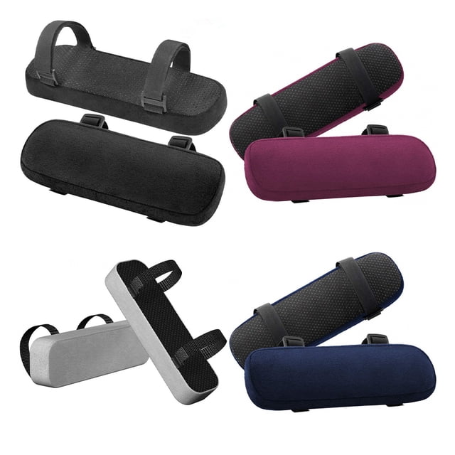 Maoww 1 Pair Home Chair Armrest Portable Adjustable Computer Stool Arm Elbow Support Cushion Arms Rest Pad Pillow Cover Purple