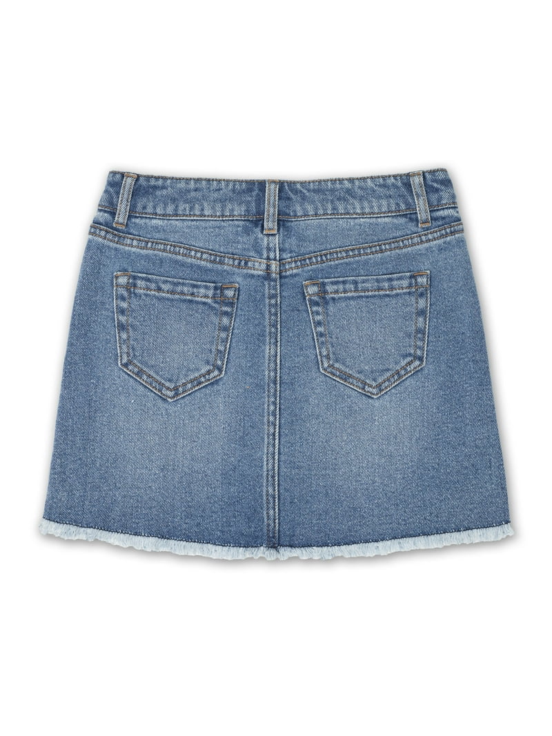 Wonder Nation Girls Denim Skirt, Sizes 4-18 Plus