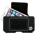 thumbnail image 6 of Professional Vegan Leather Horizontal Smartphone Holster Case (Black) with Belt Clip & Loop - fits Smartphones up to 6.1-inch iPhone XR / XS / X Galaxy S10e / S10 / S9 / J4 / J3 Pixel 3 / 2 G8 ThinQ, 6 of 9