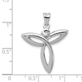 thumbnail image 4 of FB Jewels Sterling Silver Rhodium-plated Polished Trinity Celtic Pendant, 4 of 4