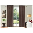 thumbnail image 2 of SAMIMPORT-2011 Elegant Linen Textured Brown Blackout Curtains & Valances, 35” x 84” (2 Panels), 2 of 4