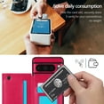 thumbnail image 5 of TECH CIRCLE for Google Pixel 8 Wallet Case with 4 Card Slots, Built-in Snaps Buttons Closure, Stand for Hands-Free Viewing, PU Leather Lightweight Shock-absorbent Protective Cover, Rose, 5 of 9