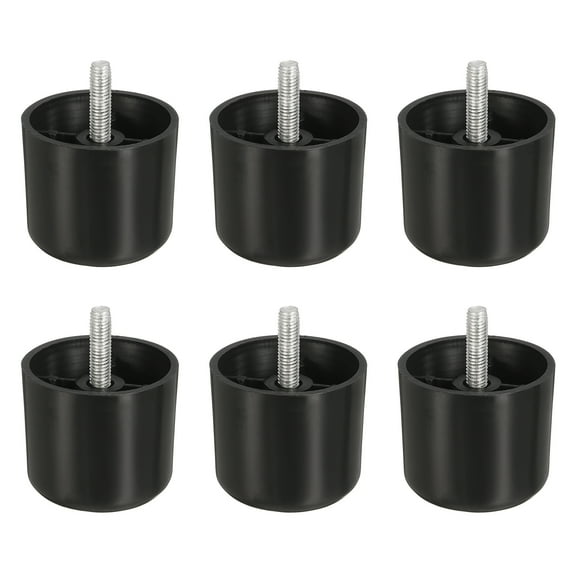 6 Pack 2 x 2.17 Inch Furniture Legs, Plastic Sofa Coach Legs Tapered Replacement Legs