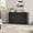 Black, variant on 55 Inch Modern Sideboard, Patterned Door Buffet Cabinet with Gold Handles, 4 Doors & Adjustable Shelves, Multi-use Storage Credenza for Coffee Bar, Kitchen and Living Room