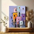 thumbnail image 6 of Abstract Cityscape Textured Oil Painting Canvas Print Wall Art for Living Room Bedroom Office Hallway Decor, 6 of 8