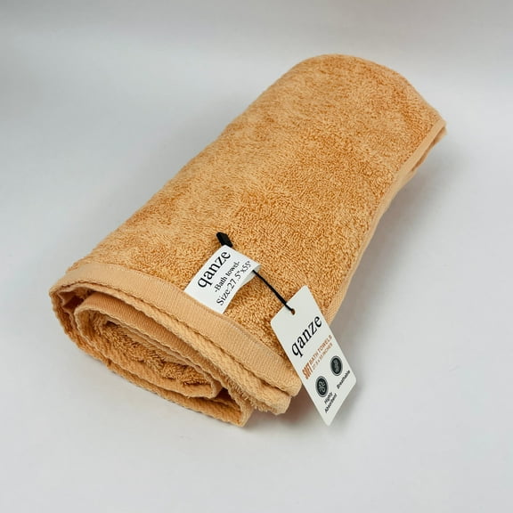 qanze Bath Towels, Quick-Dry, Soft and Fluffy, 54 x 27.5 inches, Orange