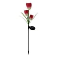 thumbnail image 2 of Lámpara de suelo con simulación de tulipán y flor solar, lámpara LED para exteriores, luz solar rosa, 2 of 2