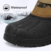 Men's Waterproof Hiking Winter Snow Boots Insulated Fur Liner Lightweight Outdoor Tall Boots
