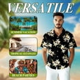 thumbnail image 3 of Netecom Orchid Hawaiian Shirt for Men, Floral Lover Gifts, Flower Button Down Summer Beach Shirt, 3 of 6