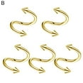 thumbnail image 2 of Xinyolin 5Pcs Stylish Lip Ring Anti-rust Stainless Steel Shiny - All Match Nose Ring for Club, 2 of 8