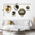 thumbnail image 4 of Designart "Golden And Black Sphere II" Modern Geometric Metal Wall Art Set of 5 Piece, 4 of 5