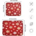 thumbnail image 3 of Red Background Snowflakes Dish Drying Mat for Kitchen Counter, Absorbent Reversible Dish Draining Mat,Rack Pad for Countertop, 18 x 24 Inches, 3 of 7