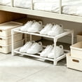 thumbnail image 4 of Stackable Small Shoe Rack, 2 Tier Shoe Rack Organizer for Front Door Entrance and Entryway, Standing Shoe Shelf Storage for Closet Bedroom, 4 of 6